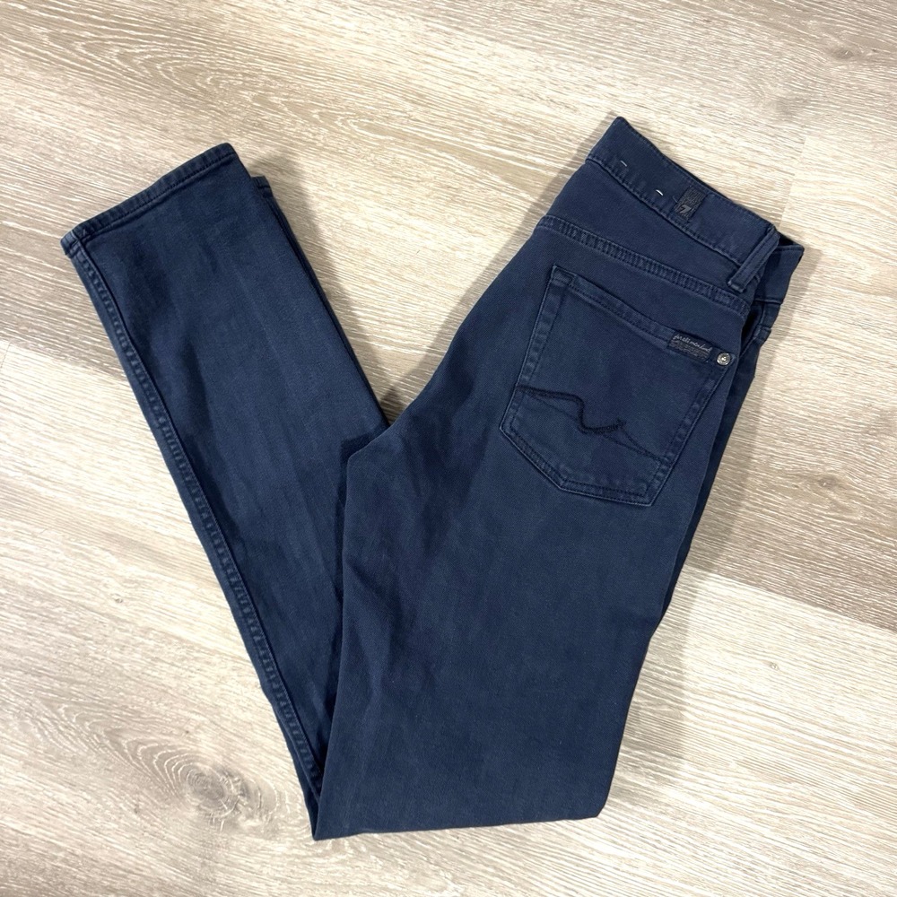 7 For All Mankind Blue Slimmy 5 Pocket Straight Leg Pants Men's Size 28x32